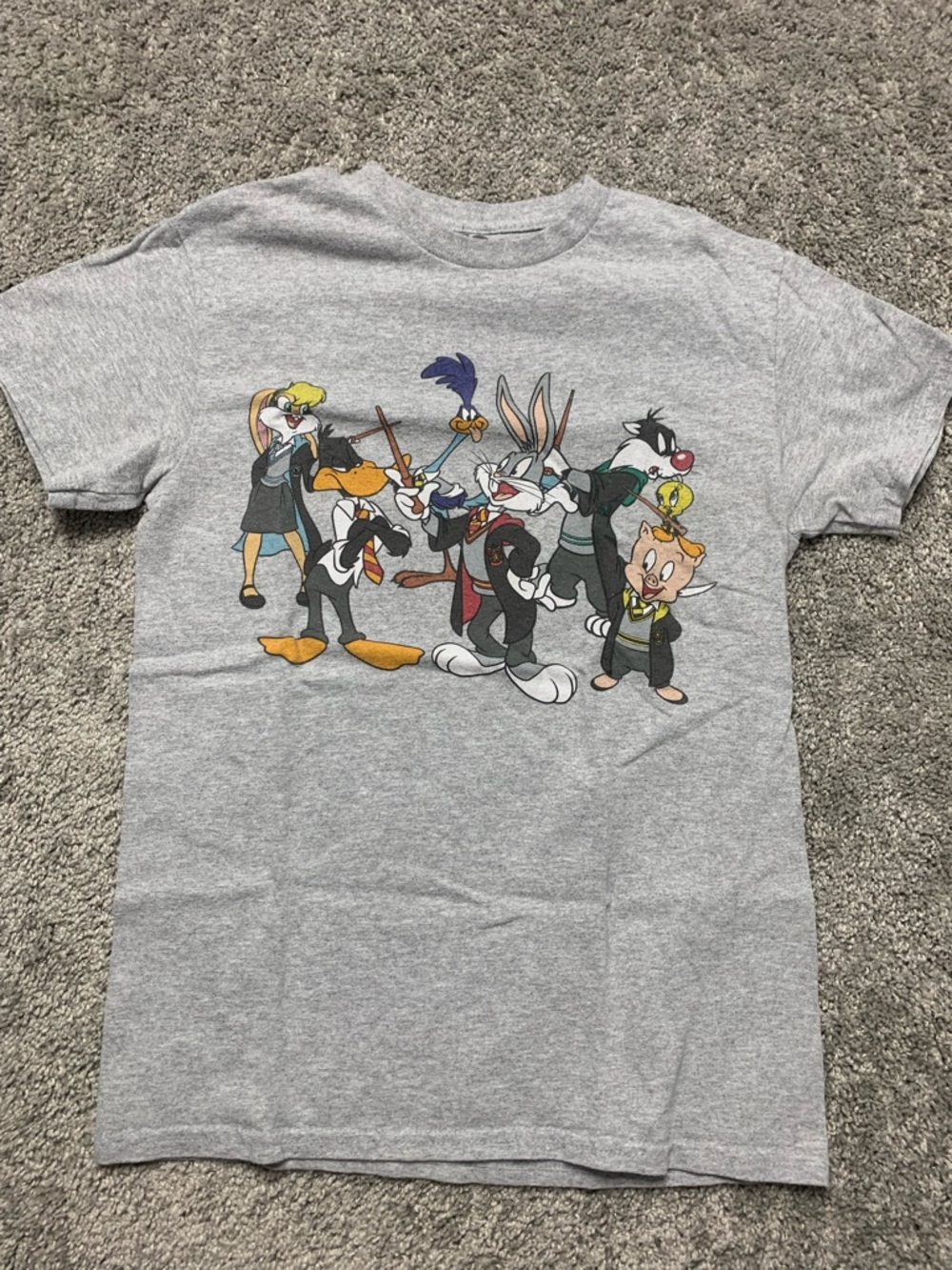 Warner Bros. Looney Tunes x Harry Potter collab  Gray Graphic Tee Small